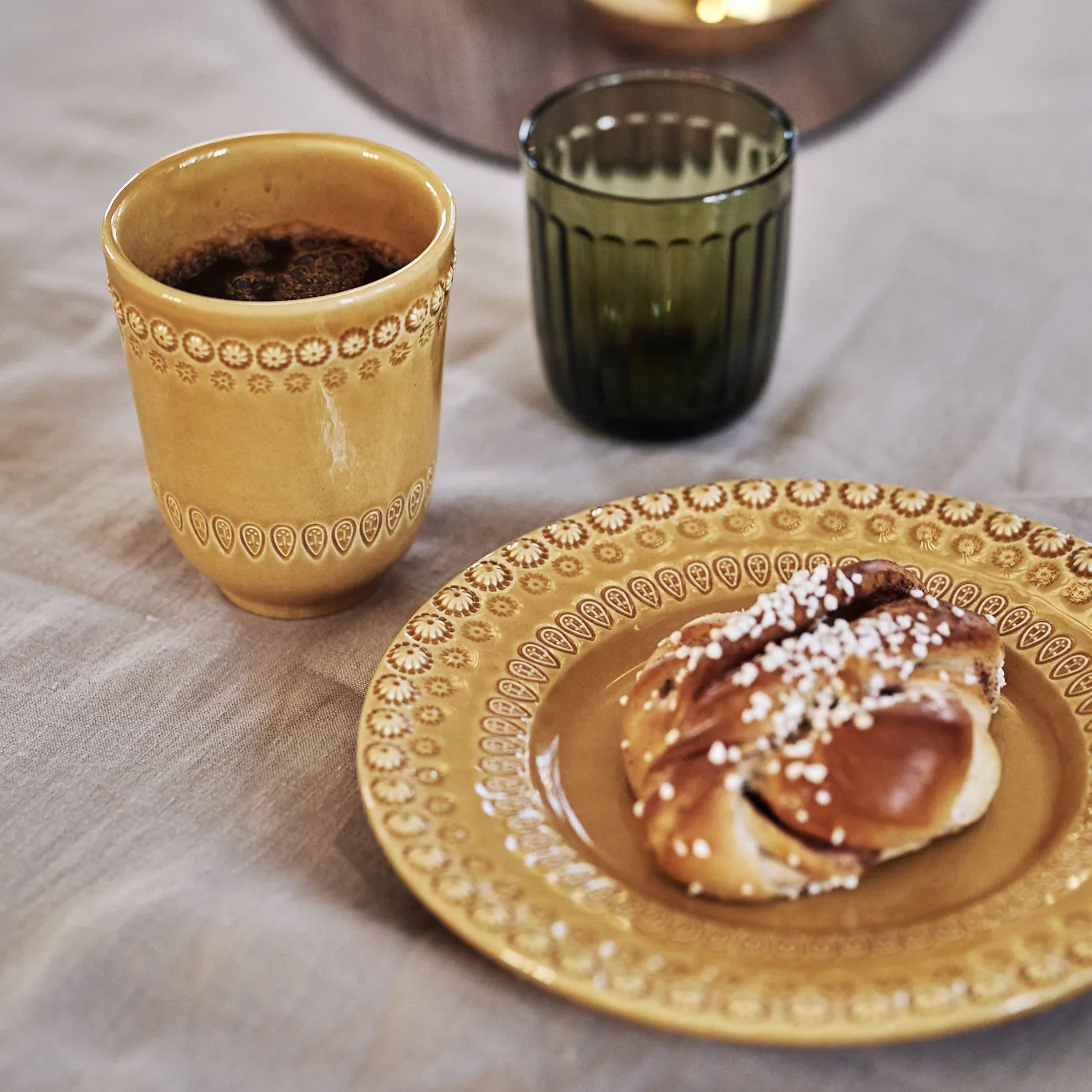 Daisy dessert 盘子 Ø22 cm 两件套装, sienna (黄色) PotteryJo