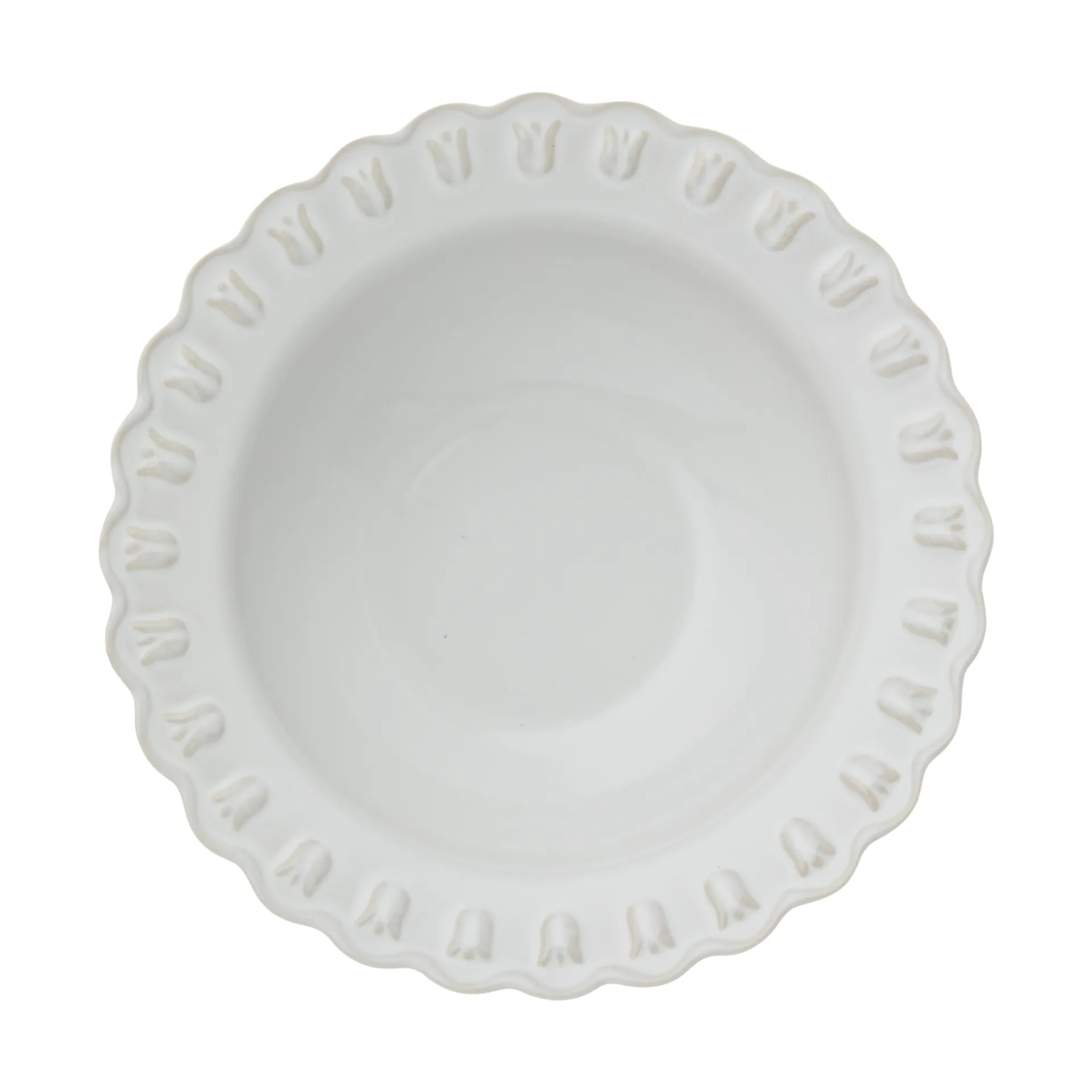 郁金香系列 Tulipa 瓷器餐具 深盘/碗_17cm_两件套装, 白色 PotteryJo