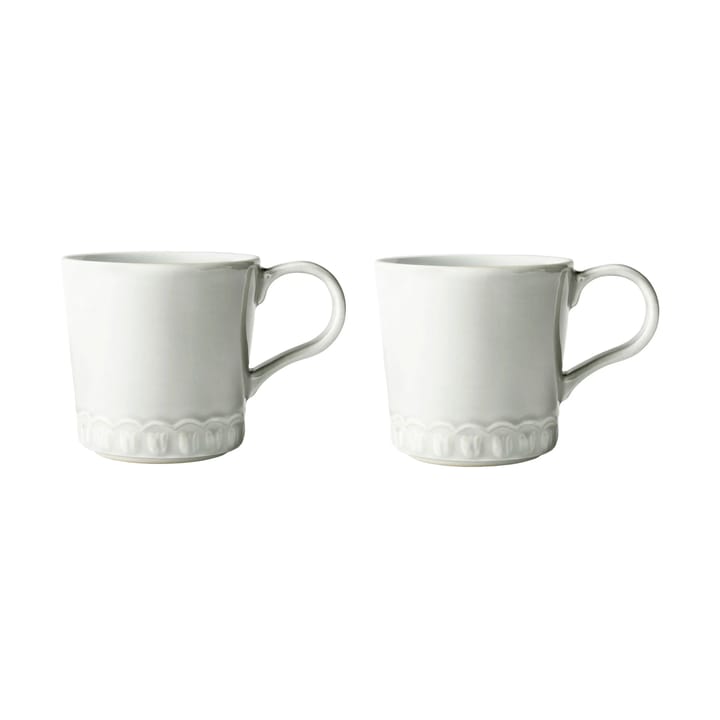 郁金香系列 Tulipa 瓷器餐具 马克杯_400ml_两件套装 - 白色 - PotteryJo