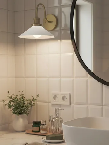 August 壁灯 - 蛋白石-黄铜 - PR Home