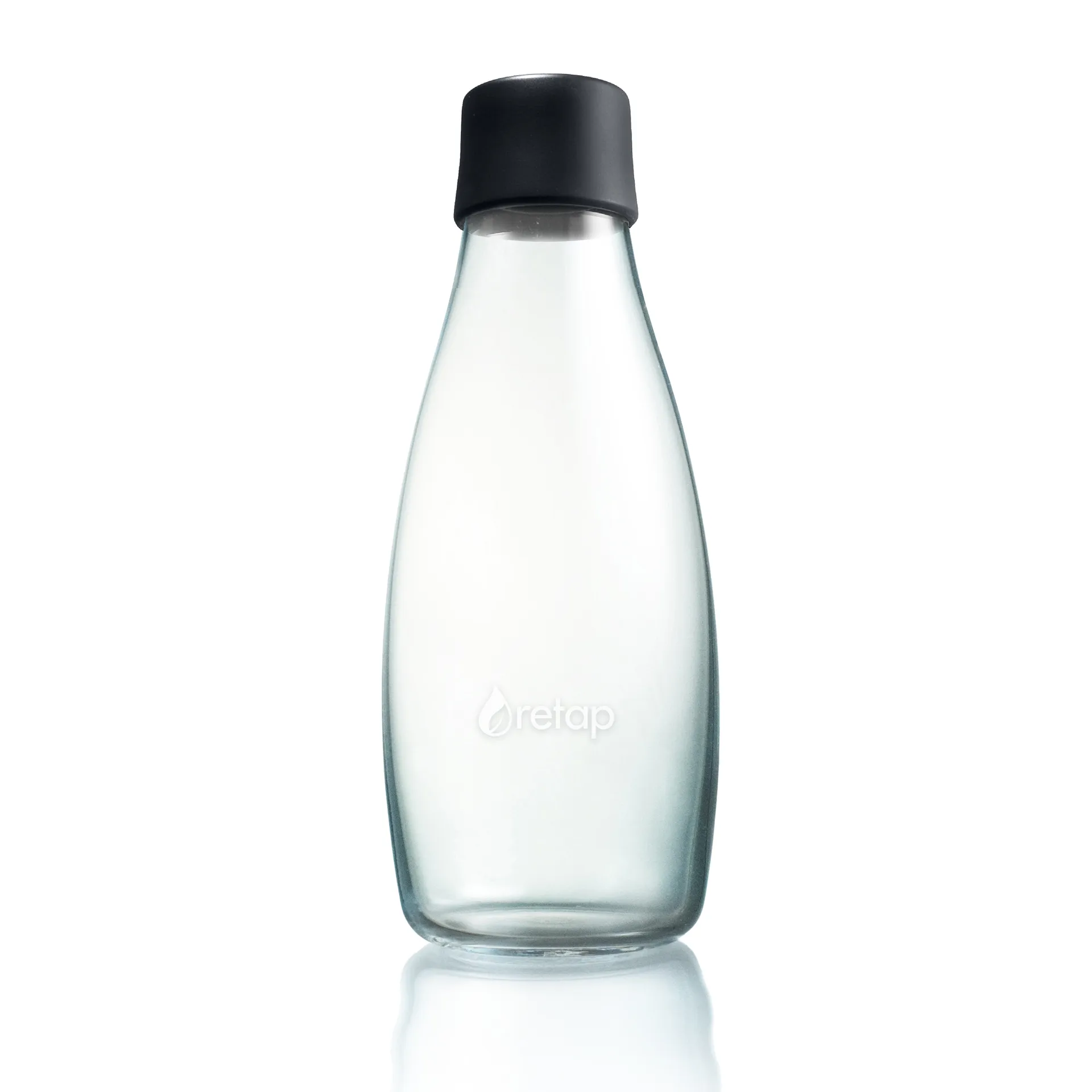 Retap glass bottle 0.5 l, 黑色 Retap
