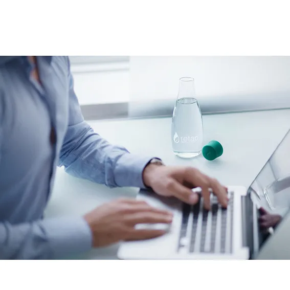 Retap glass bottle 0.5 l, 红色 Retap