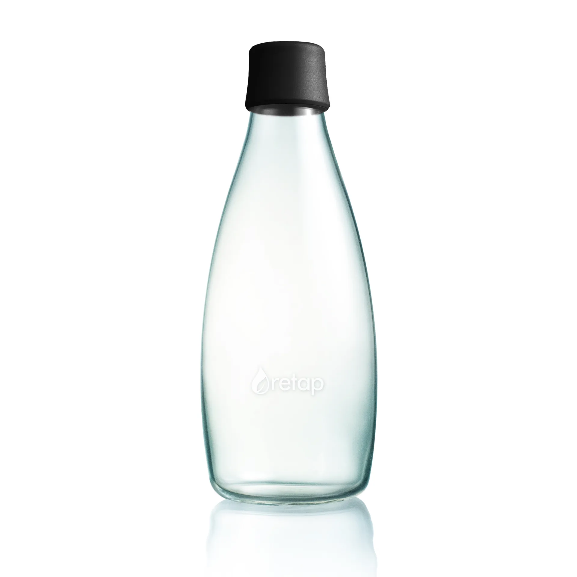Retap glass bottle 0.8 l, 黑色 Retap