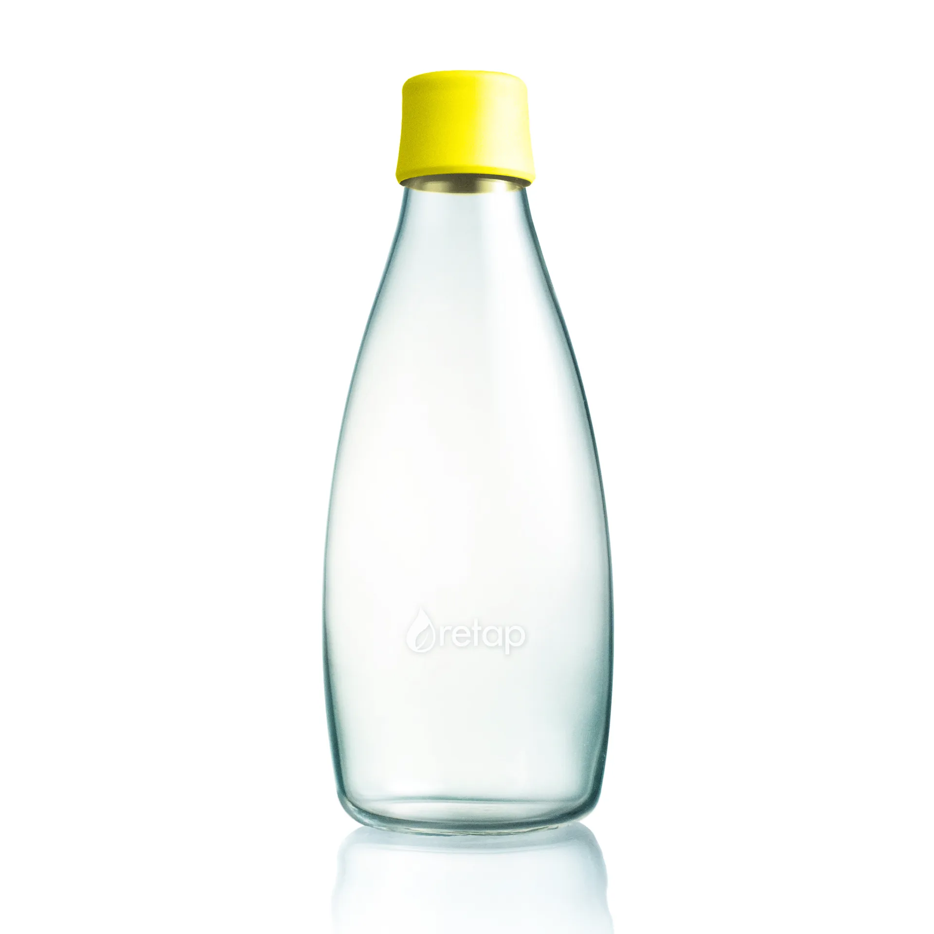 Retap glass bottle 0.8 l, 黄色 Retap