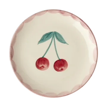 Rice 陶瓷盘直径15cm - 樱桃图案 - RICE