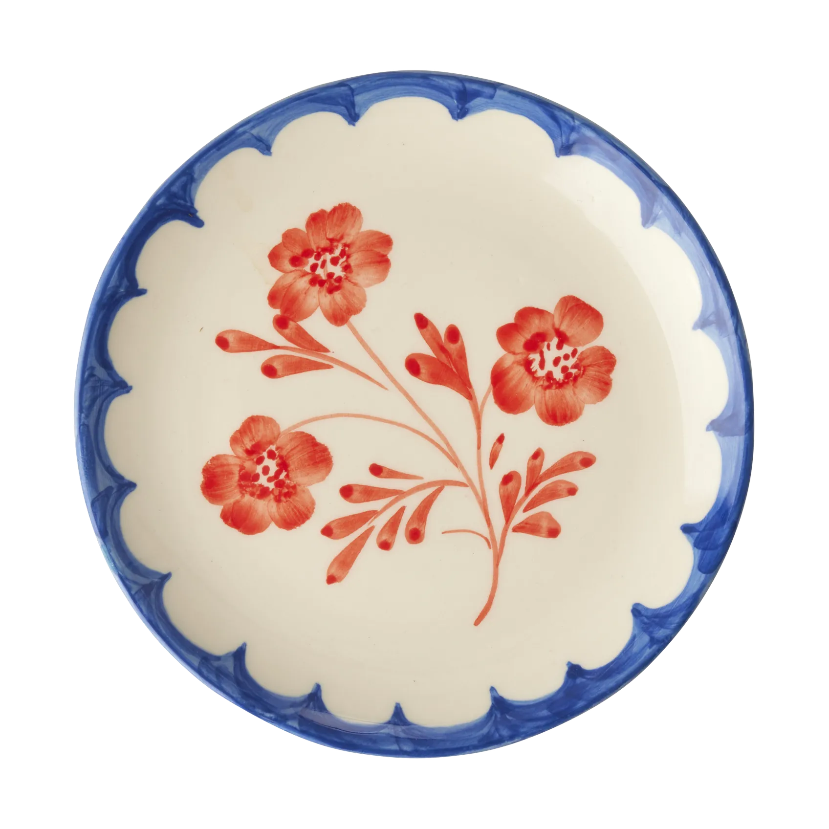 Rice 陶瓷盘直径15cm, 复古花朵图案 RICE