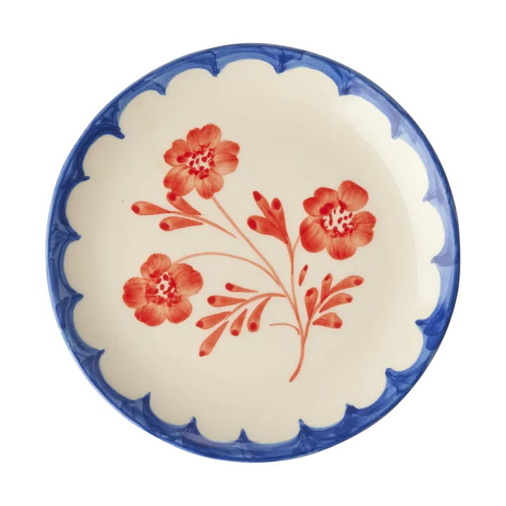 Rice 陶瓷盘直径15cm - 复古花朵图案 - RICE