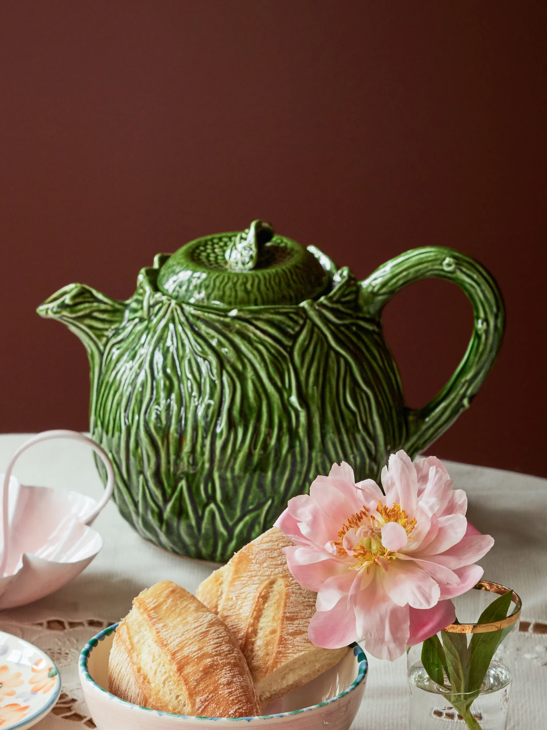 Rice 陶瓷茶壶1.6L, 羽衣甘蓝压纹图案 RICE