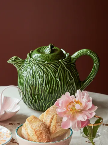 Rice 陶瓷茶壶1.6L - 羽衣甘蓝压纹图案 - RICE