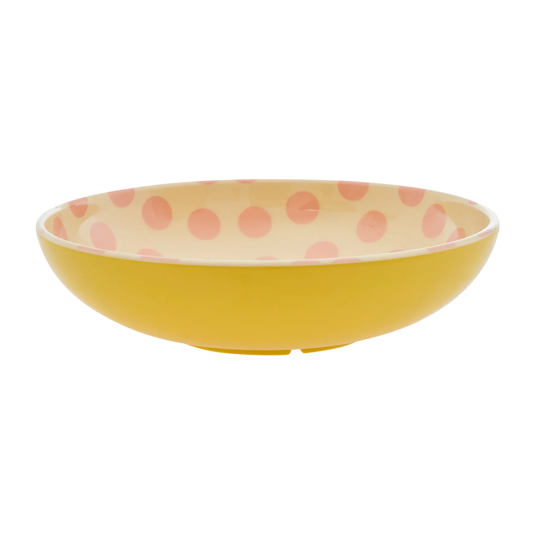 Rice 密胺沙拉碗 Ø29.9cm, 粉色圆点_黄色 RICE