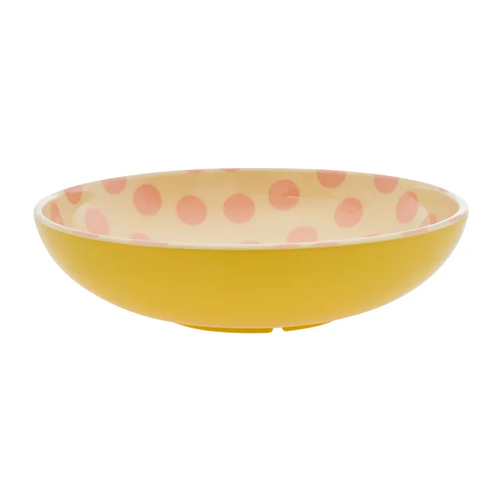 Rice 密胺沙拉碗 Ø29.9cm - 粉色圆点_黄色 - RICE