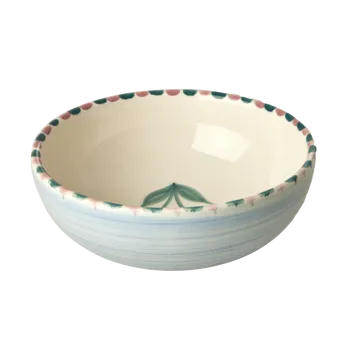 Rice 陶瓷碗350ml - 樱桃图案_蓝色 - RICE