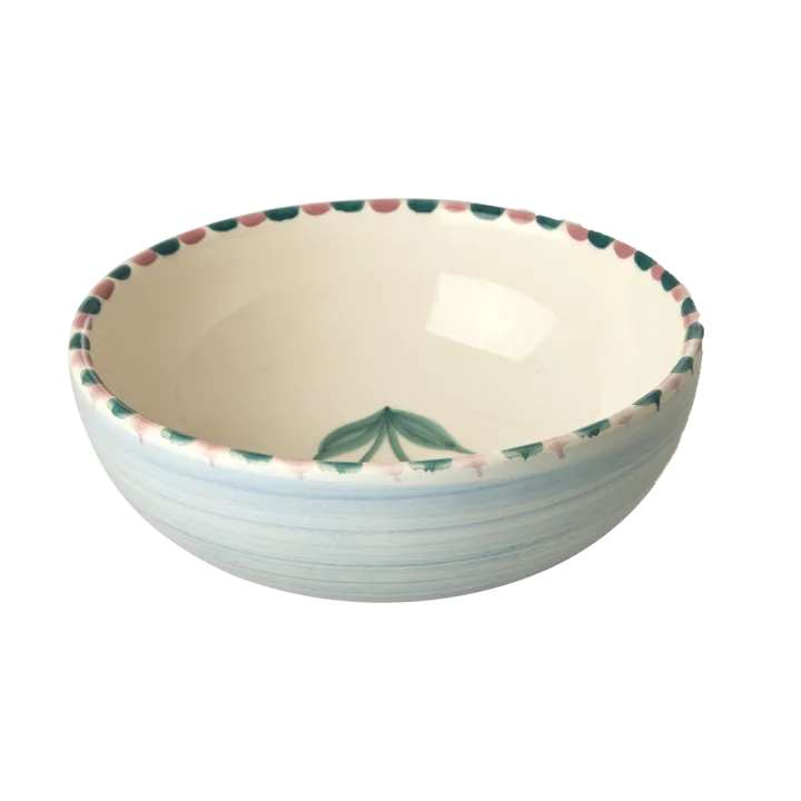 Rice 陶瓷碗350ml - 樱桃图案_蓝色 - RICE