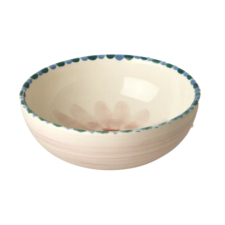 Rice 陶瓷碗350ml - 浅粉色花朵_薰衣草色 - RICE