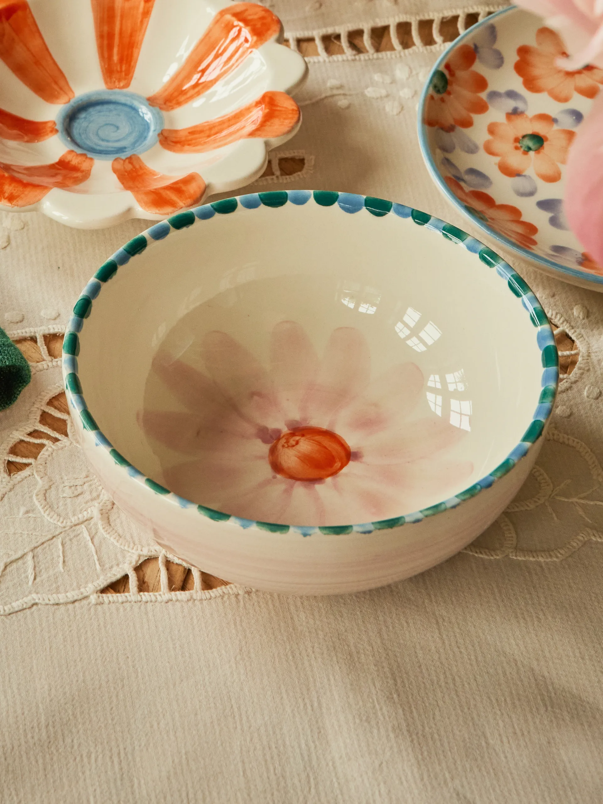 Rice 陶瓷碗350ml, 浅粉色花朵_薰衣草色 RICE