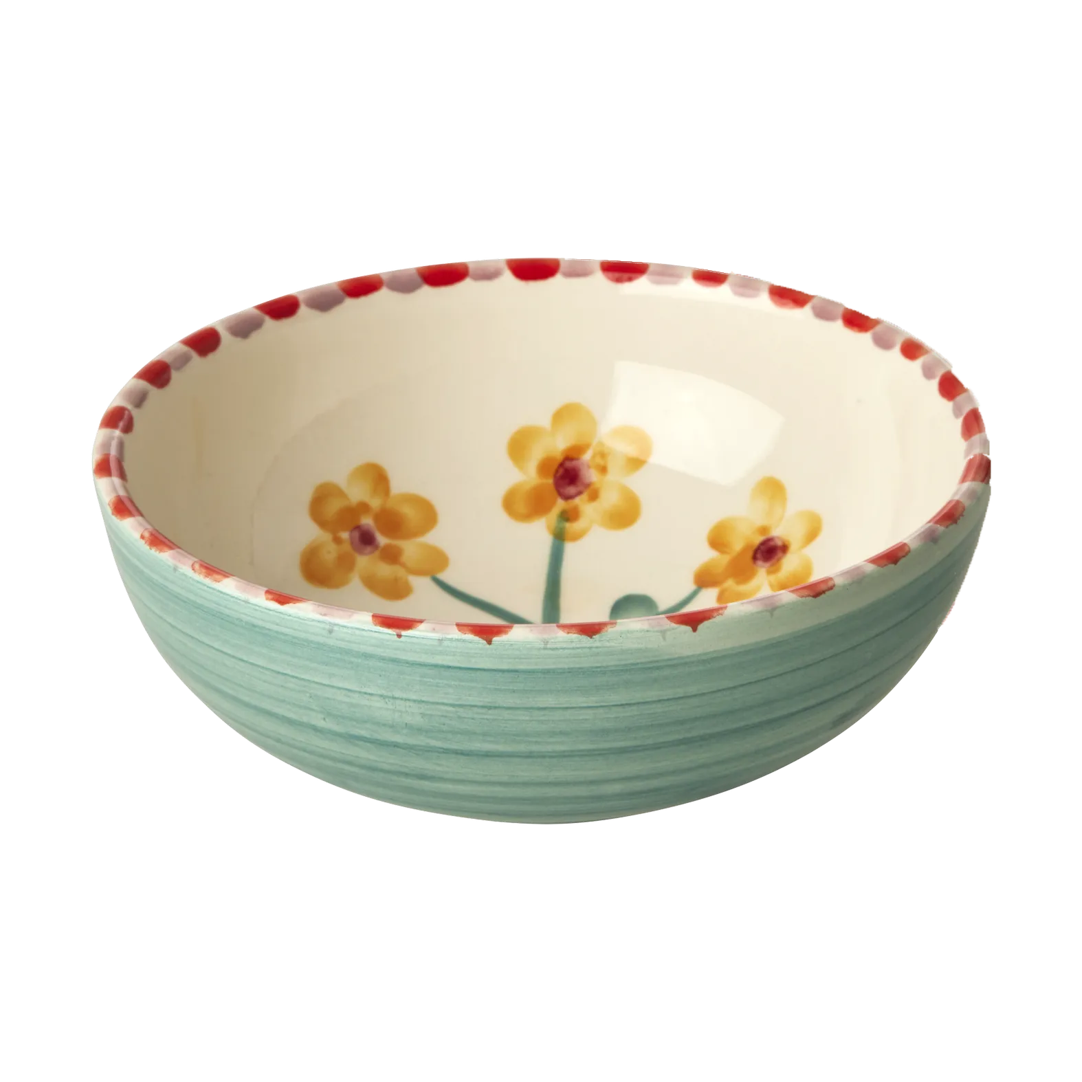 Rice 陶瓷碗350ml, 黄色花朵_玉色 RICE