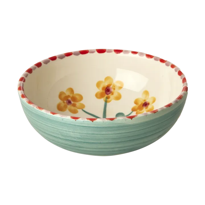 Rice 陶瓷碗350ml - 黄色花朵_玉色 - RICE