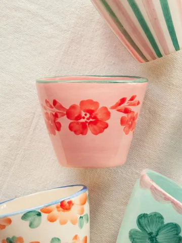 Rice 陶瓷浓缩咖啡杯70ml - 酒红色 - RICE