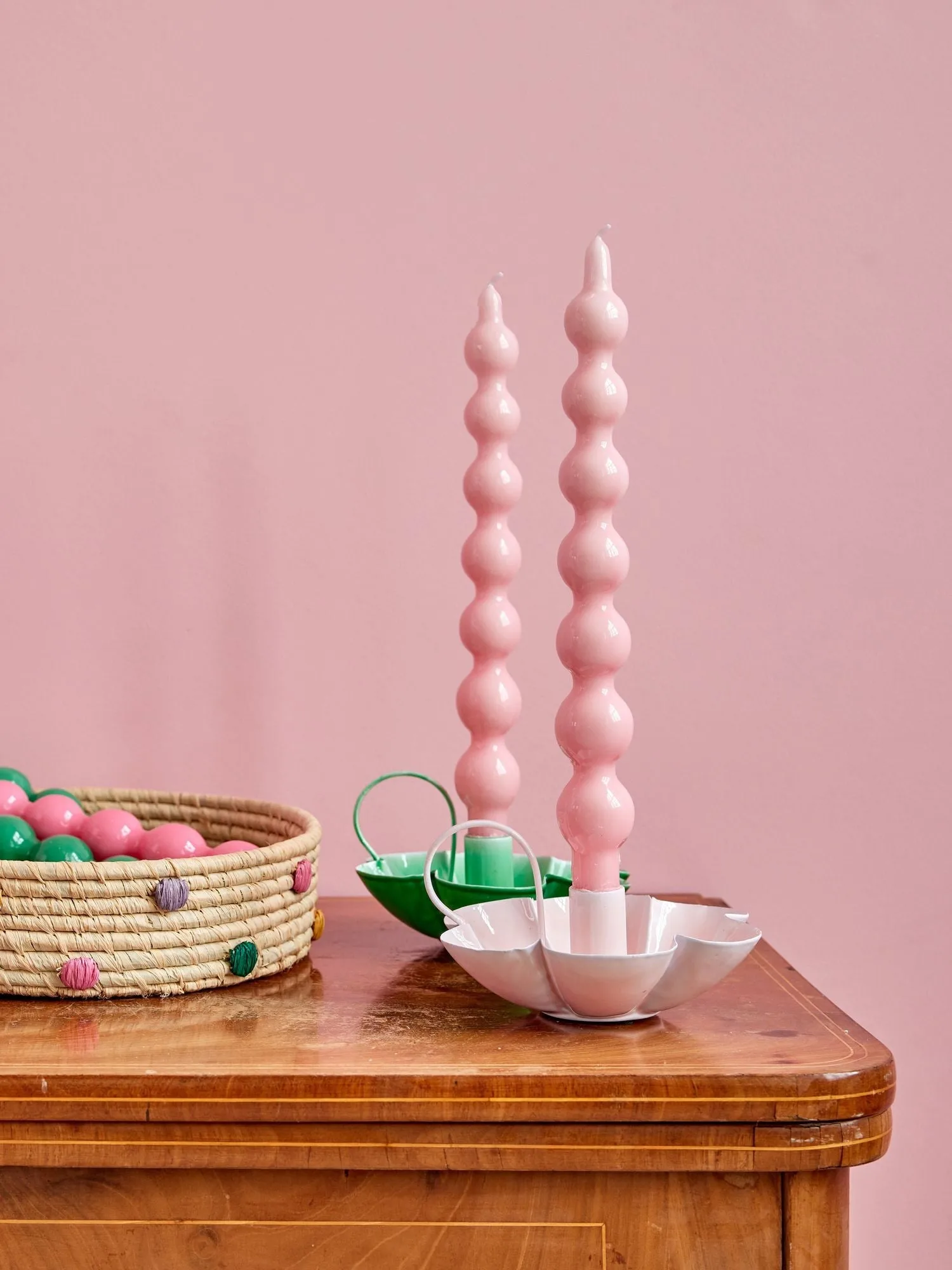 Rice candles 30.2 cm 两件套装, Soft 粉色 RICE