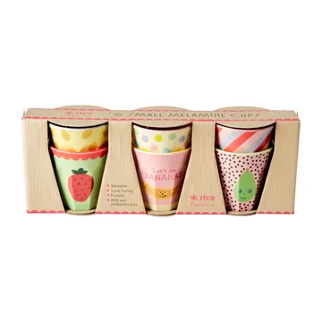 Rice children's 杯子 melamin 六件套装 - Happy fruits - RICE