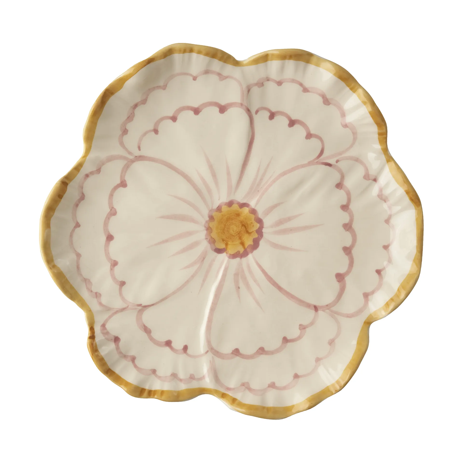 Rice Flower 盘子 Ø19.5 cm, 黄色 border RICE