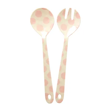 Rice 沙拉用餐具 melamine 2件 - Pink dots - RICE