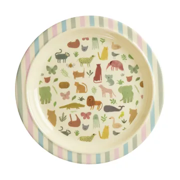 Rice melamine 儿童 盘子 Ø22 cm - Sweet Jungle Print - RICE
