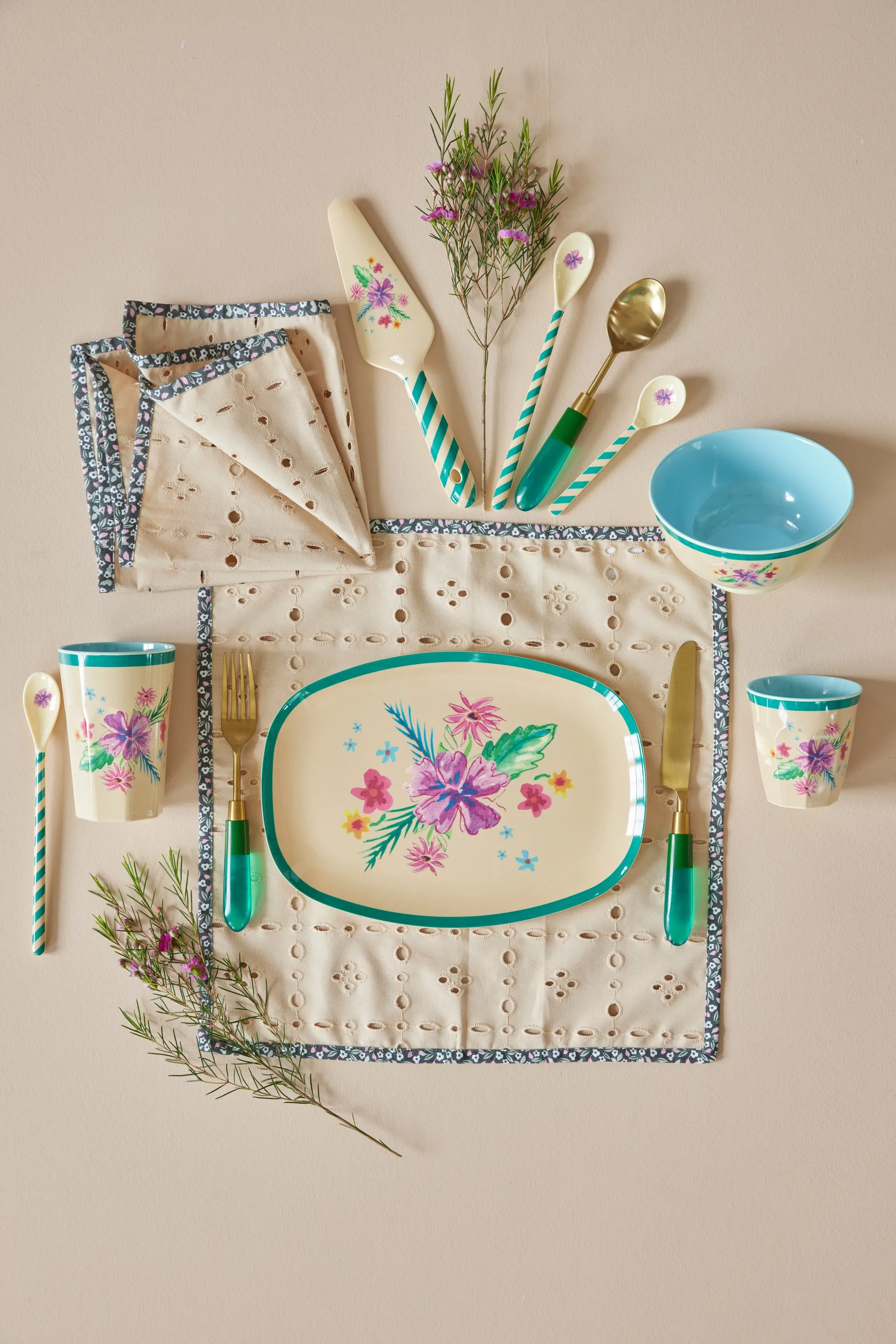 Rice melamine 盘子 22x30 cm, Arda bloom RICE