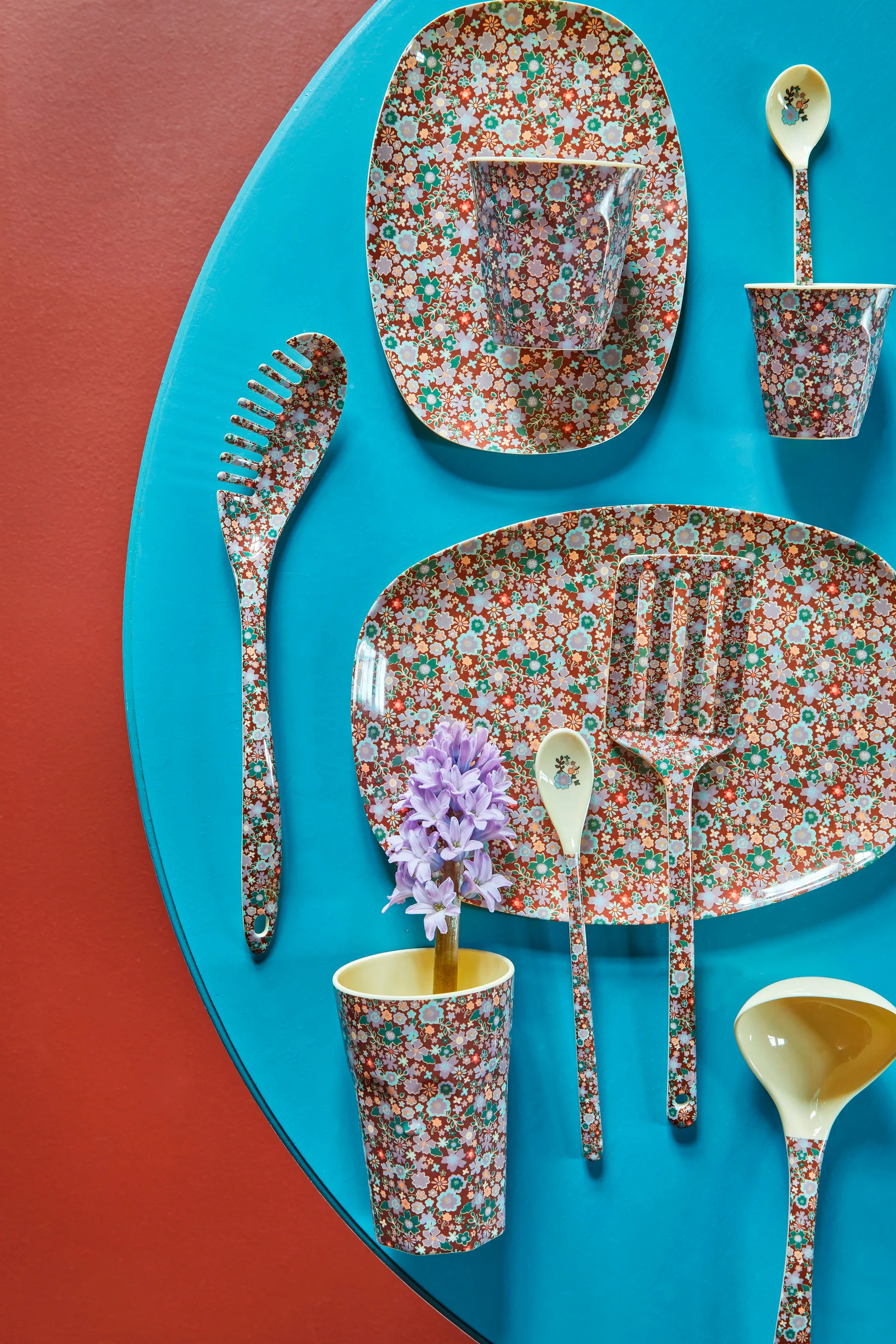 Rice melamine 盘子 22x30 cm, Fall flower RICE