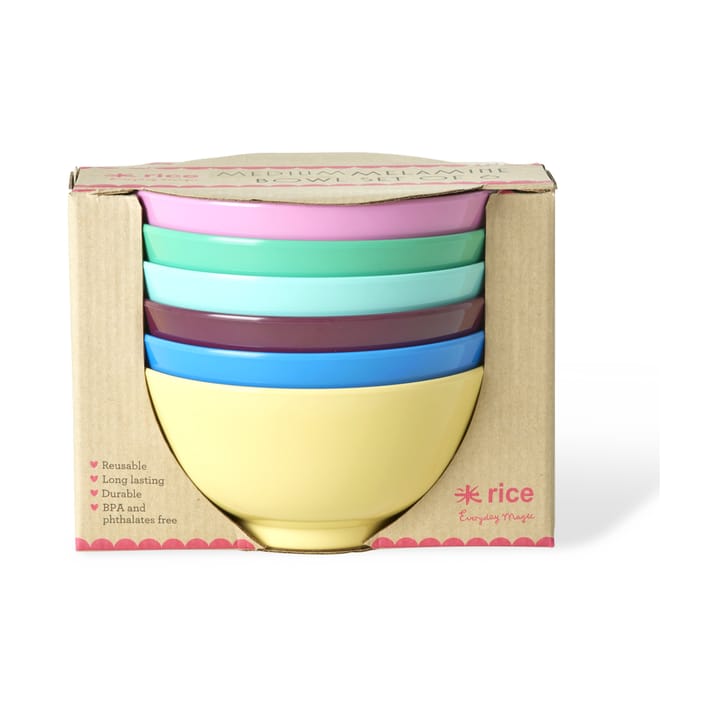 Rice melamine 碗 中 70 cl 六件套装 - Show youre true colors - RICE