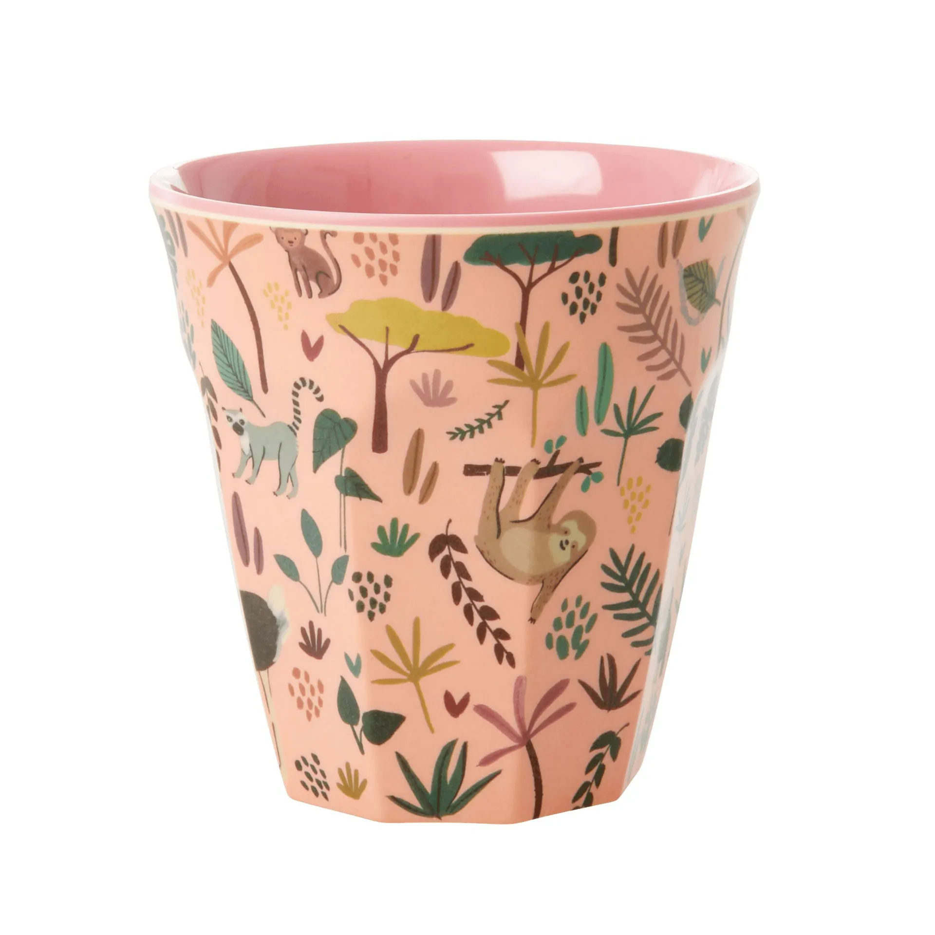 Rice melamine 杯子 中, coral-jungle animals RICE