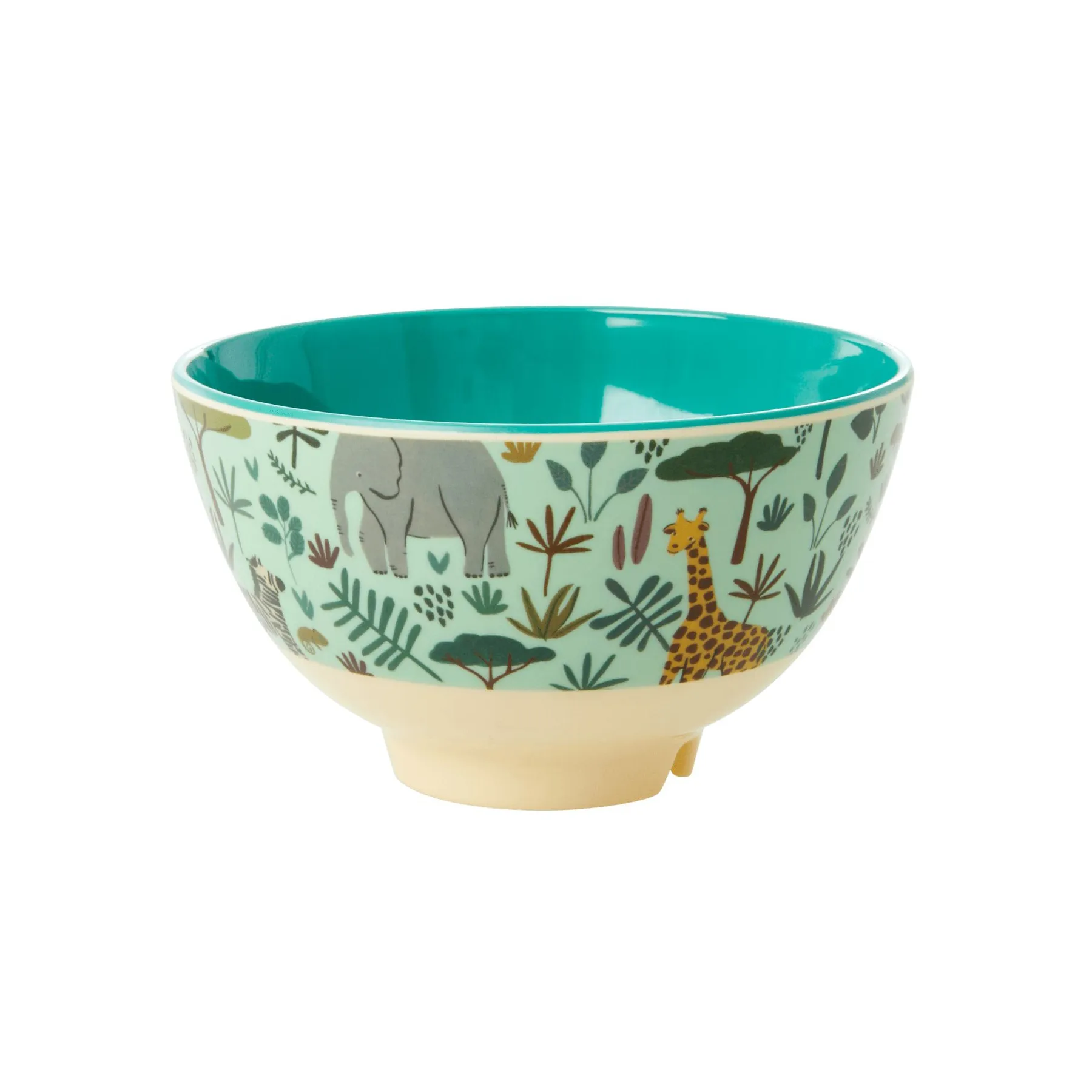 Rice melamine 碗 小, 绿色-jungle animals RICE