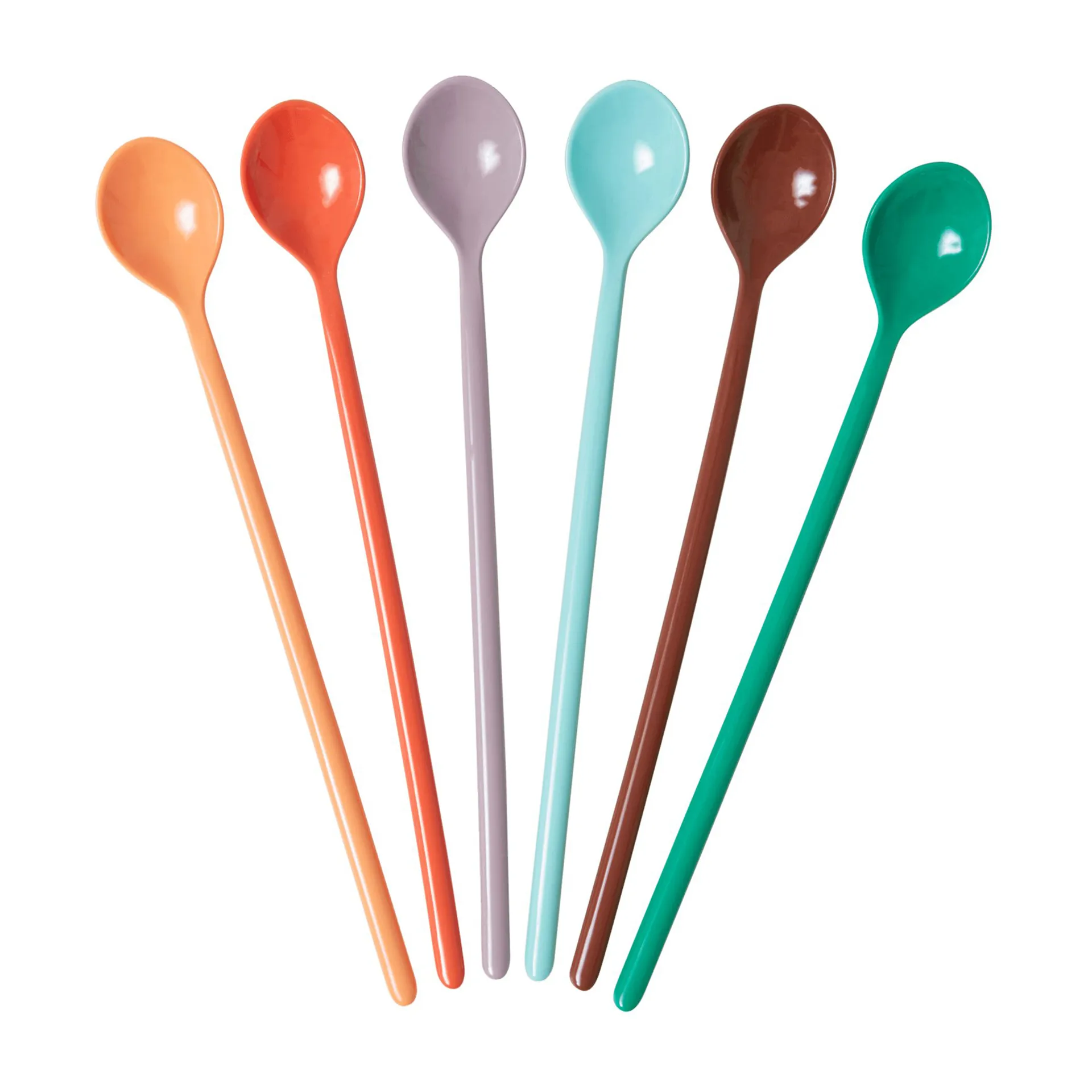 Rice melamine 勺子 long 六件套装, Disco ball-colors RICE