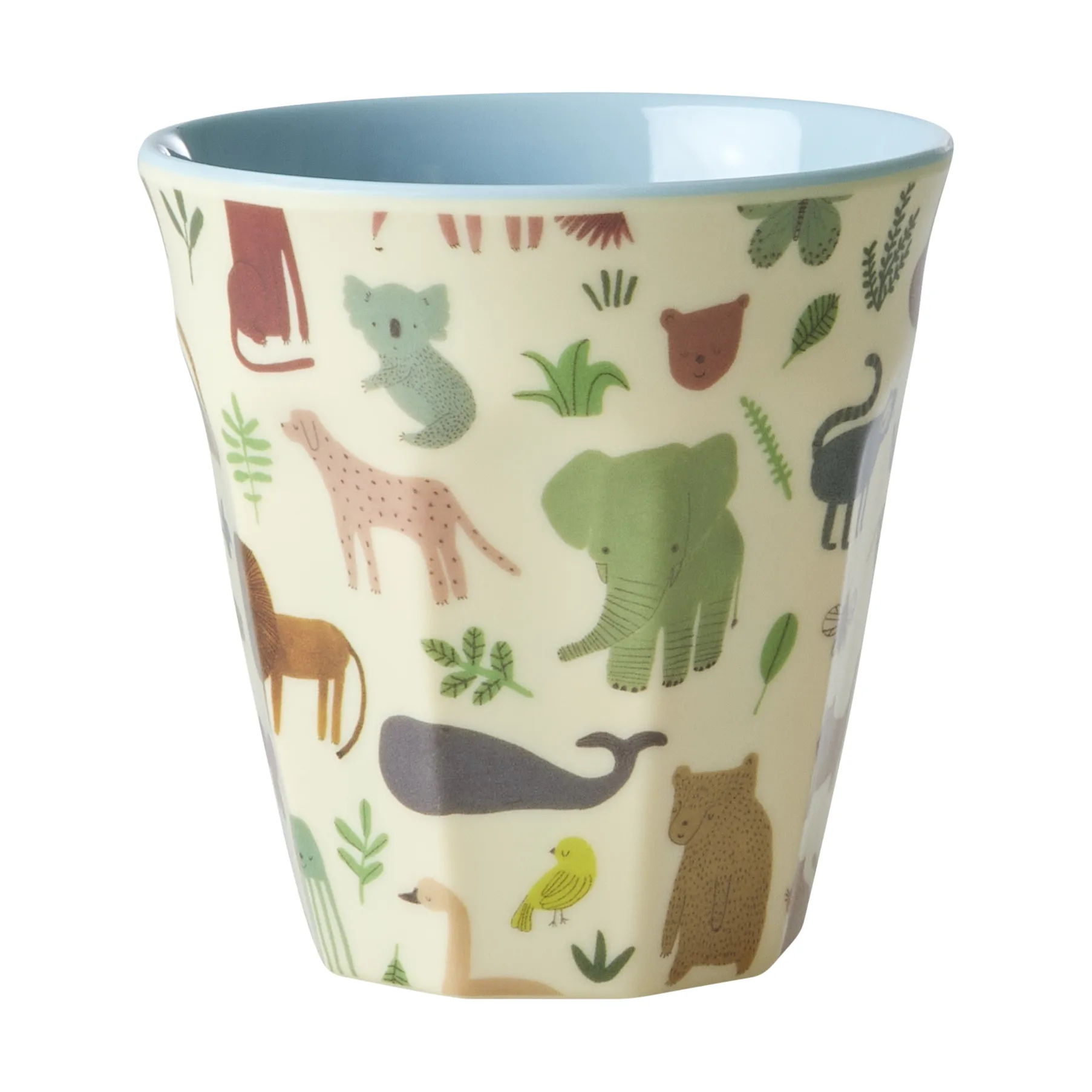 Rice 儿童 杯子 melamine, Sweet Jungle Print-Soft 蓝色 RICE