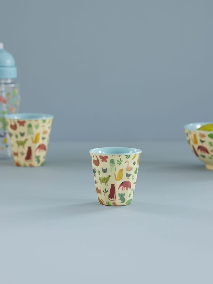 Rice 儿童 杯子 melamine, Sweet Jungle Print-Soft 蓝色 RICE