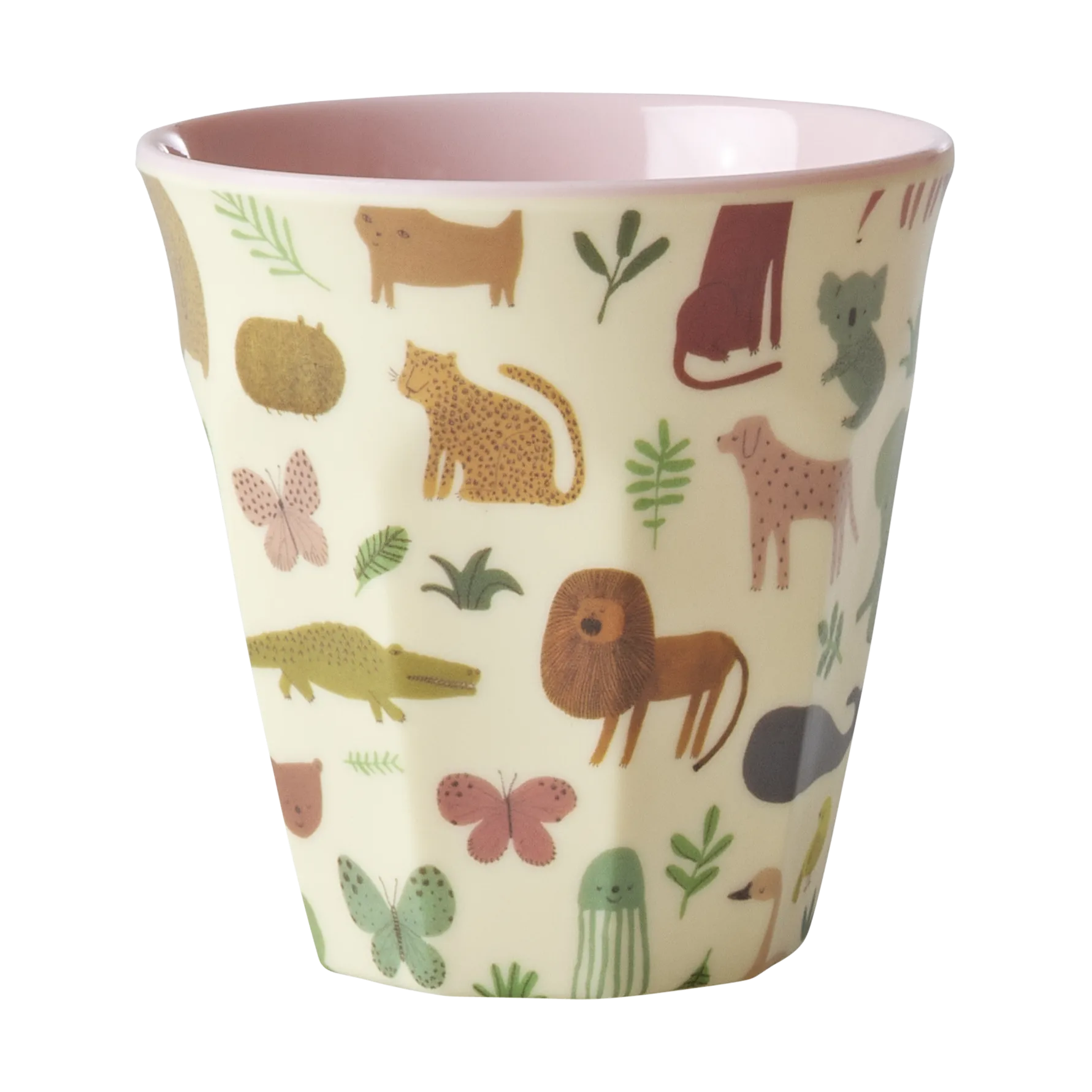 Rice 儿童 杯子 melamine, Sweet Jungle Print-Soft 粉色 RICE
