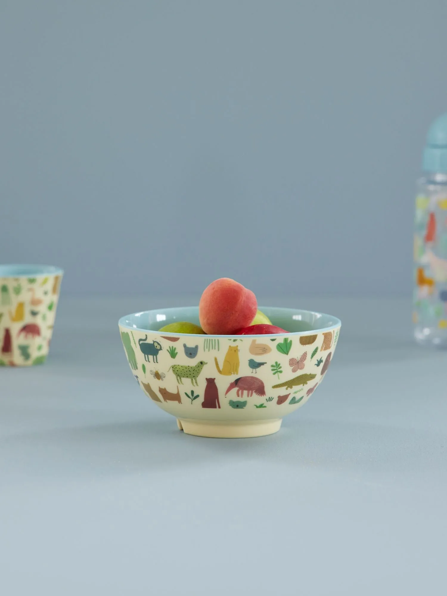 Rice melamine 碗 中, Sweet Jungle Print-Soft 蓝色 RICE