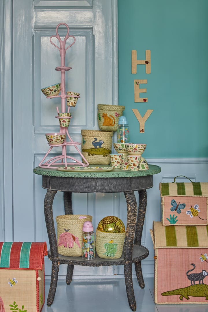 Rice melamine 碗 中, Sweet Jungle Print-Soft 蓝色 RICE