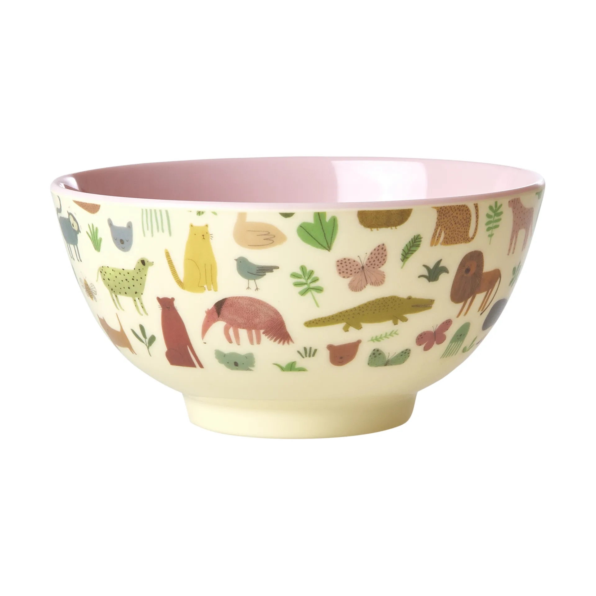 Rice melamine 碗 中, Sweet Jungle Print-Soft 粉色 RICE