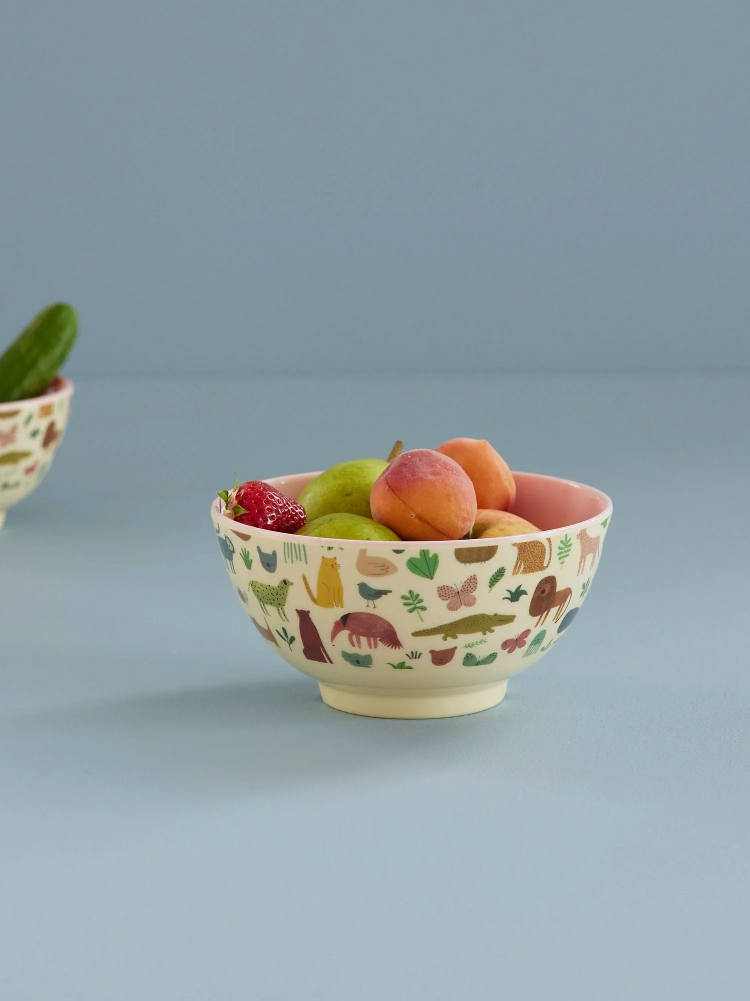 Rice melamine 碗 中, Sweet Jungle Print-Soft 粉色 RICE