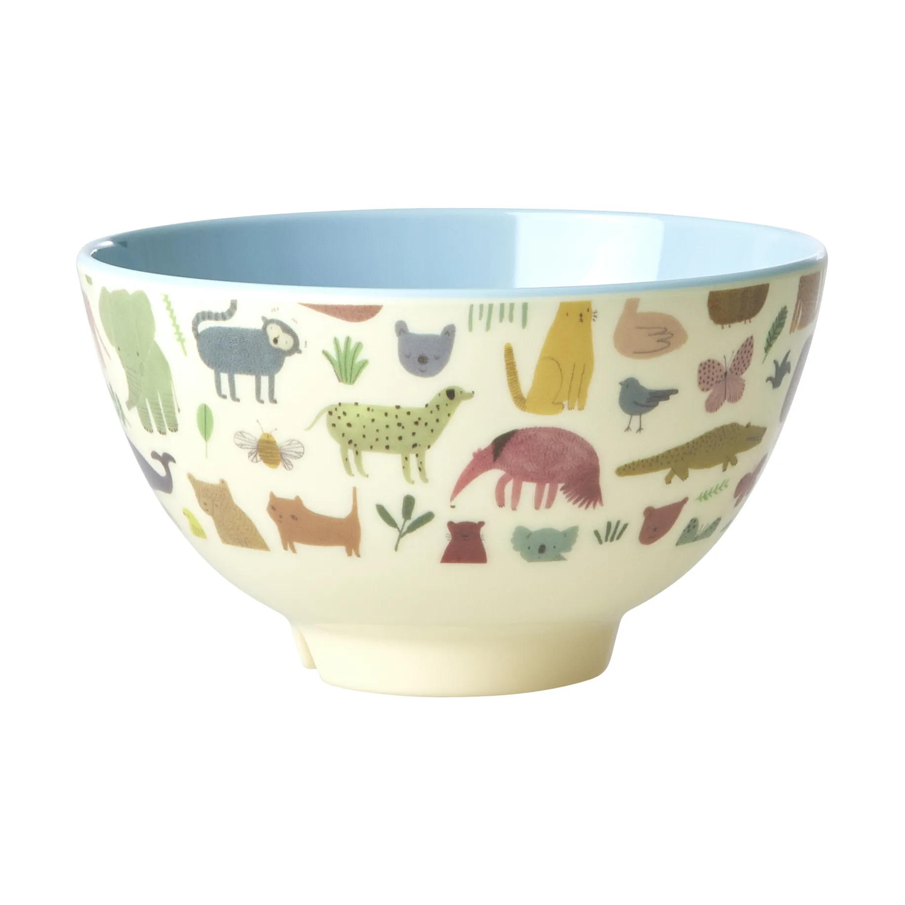 Rice melamine 碗 小, Sweet Jungle Print-Soft 蓝色 RICE