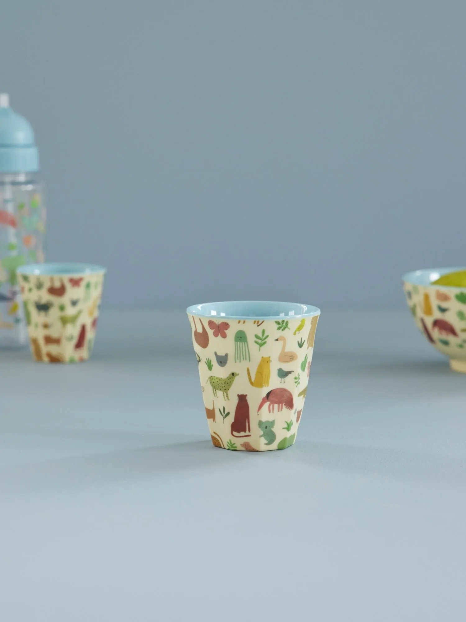 Rice melamine 杯子 中, Sweet Jungle Print-Soft 蓝色 RICE