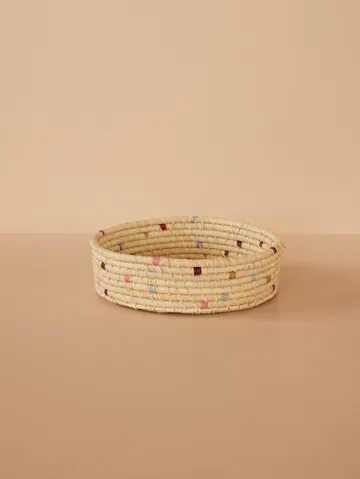 Rice raffia round 储物篮 小 - 原色/自然色 - RICE