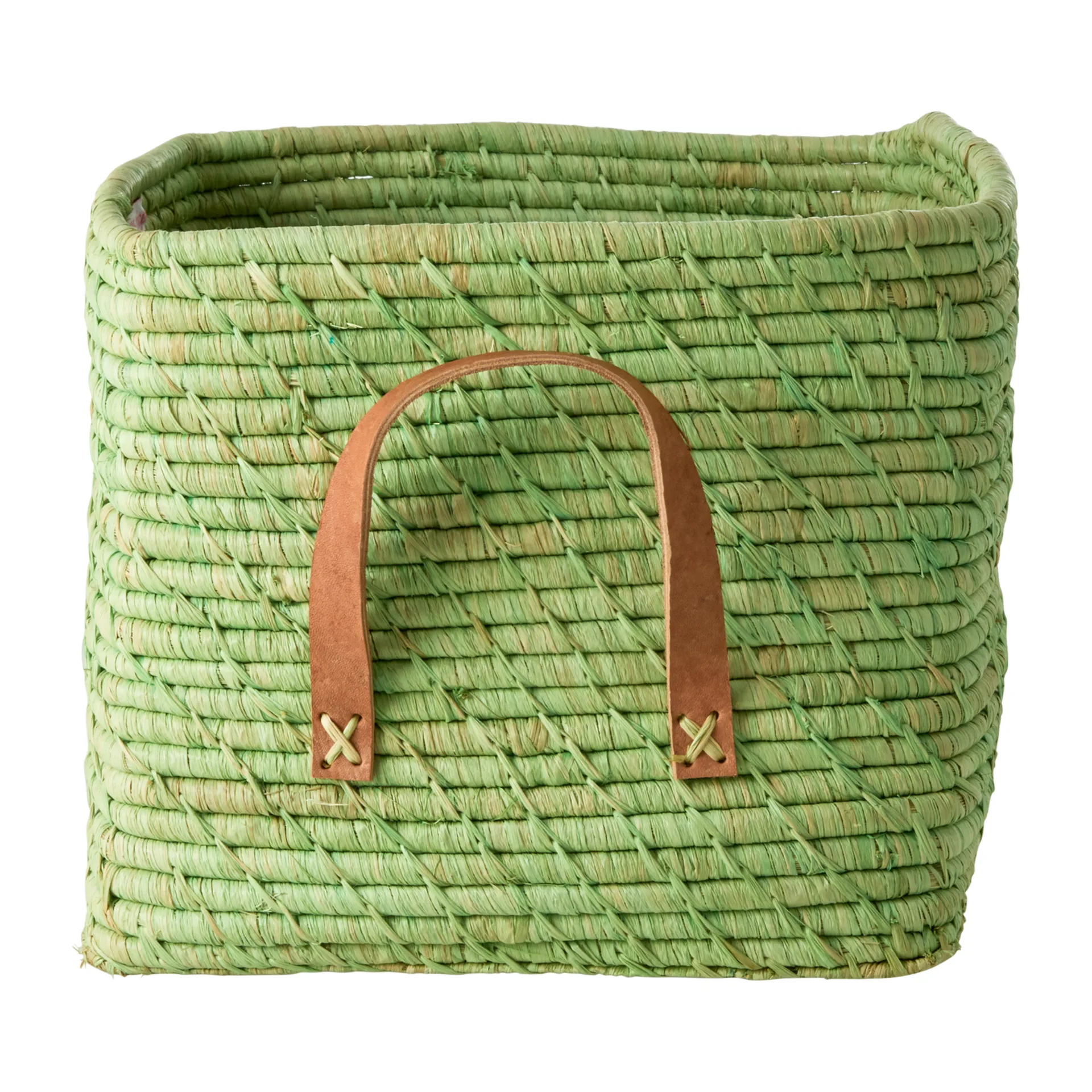 Rice raffia 储物篮, Soft 绿色 RICE