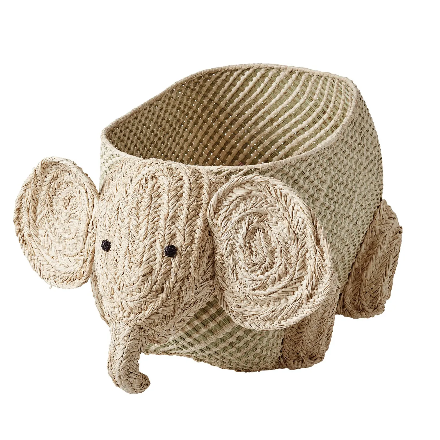 Rice raffia storage box animals, Elefant RICE