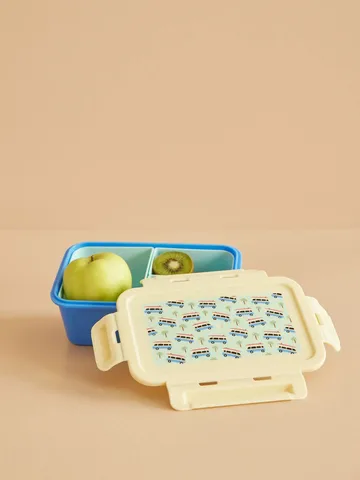 Rice 午餐盒 with 3 compartments - Cars-blue - RICE
