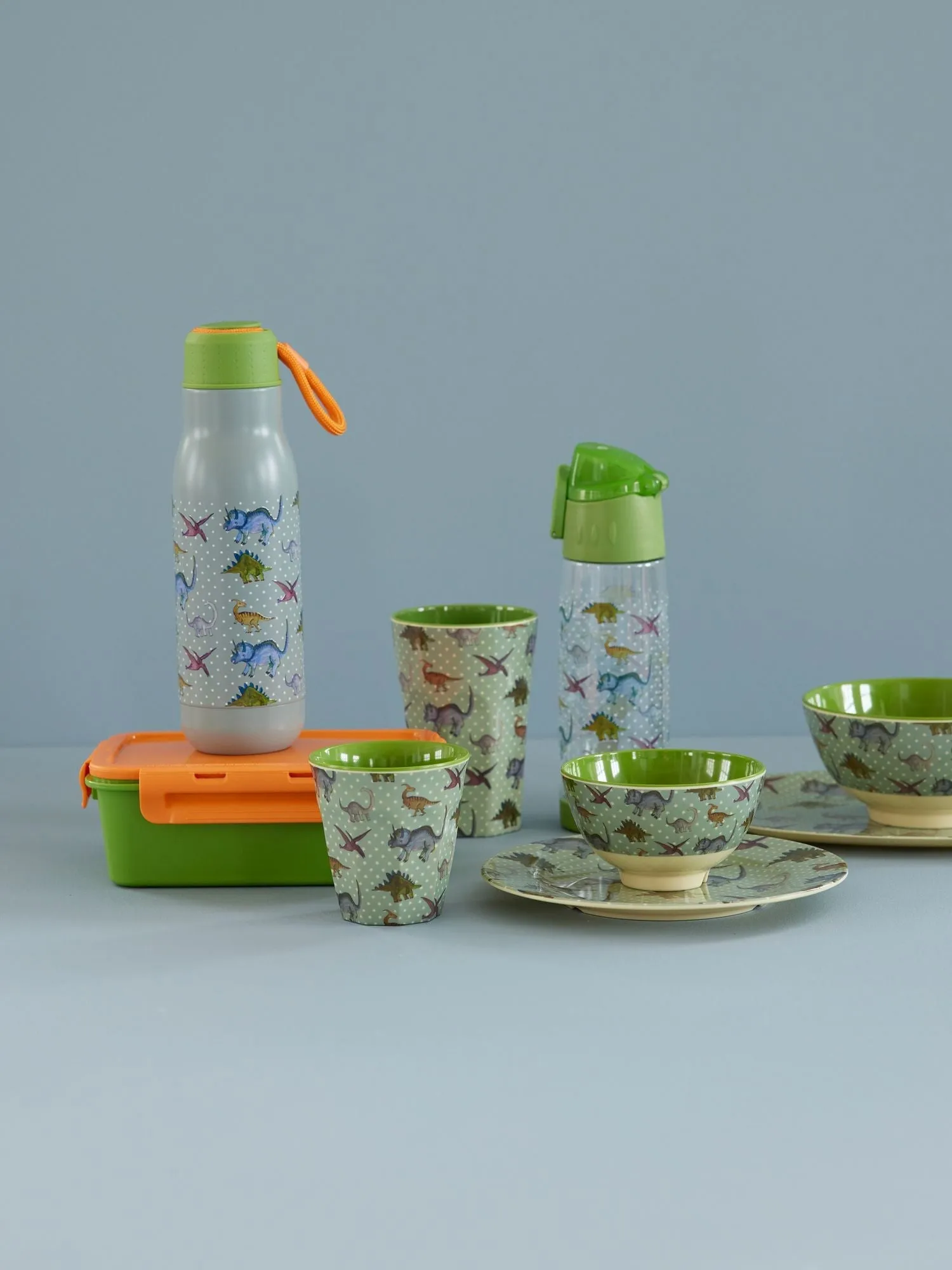 Rice 午餐盒 with 3 compartments, 绿色 RICE