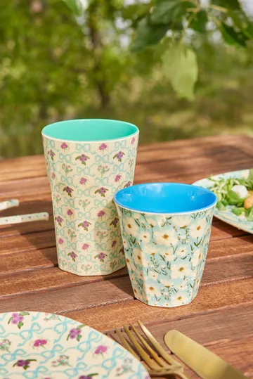 Rice 中号密胺杯 - 夏日繁花图案 - RICE