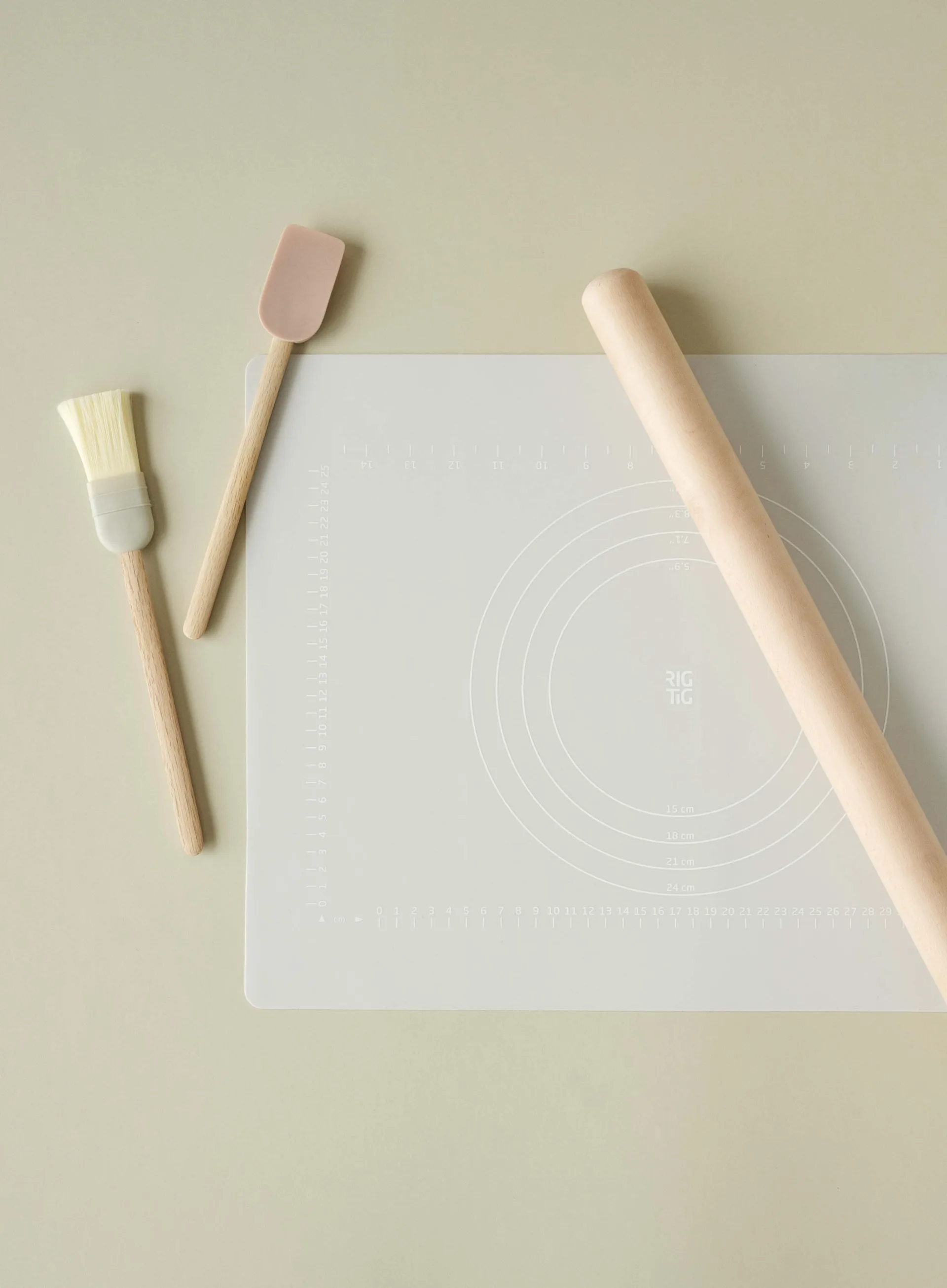 BAKE-IT rolling pin and baking sheet, Light 灰色 RIG-TIG