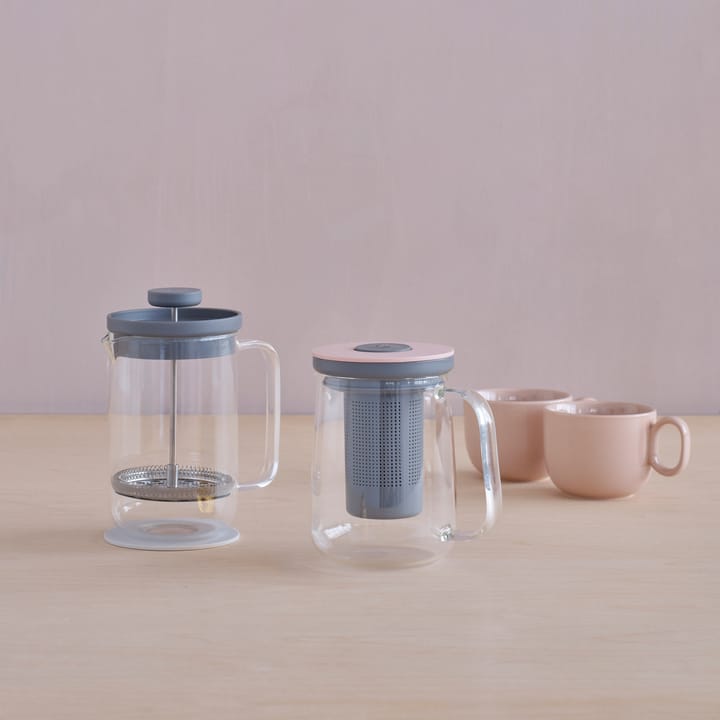 Brew-It tea press 0.7 L - 灰色-粉色 - RIG-TIG